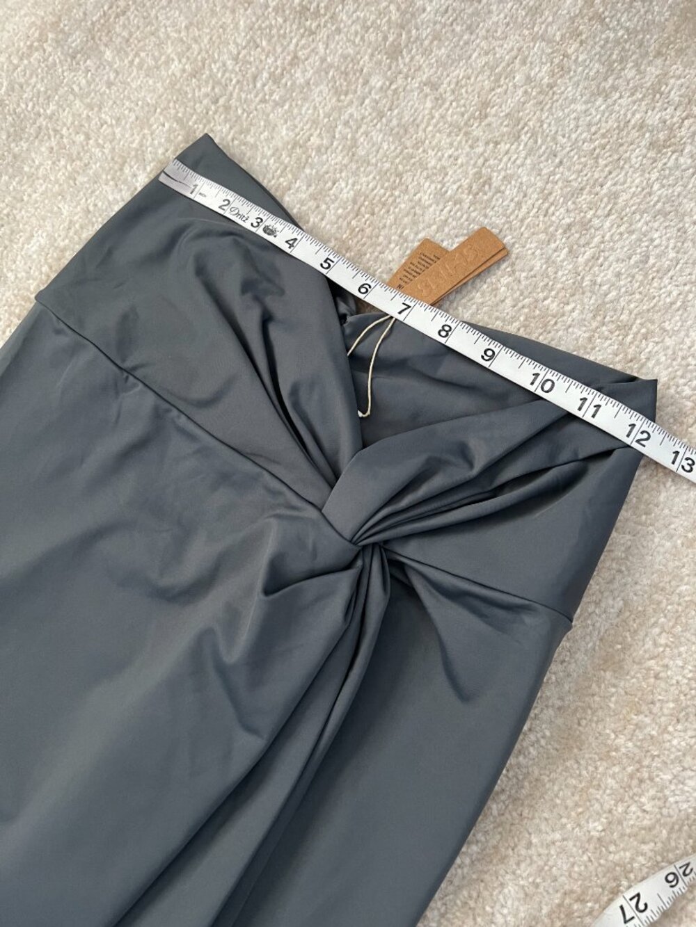 NWT Skims Swim Sarong Cover Up Skirt M Gunmetal Gray - Picture 6 of 8